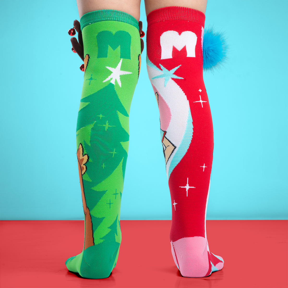 SANTA AND REINDEER SOCKS